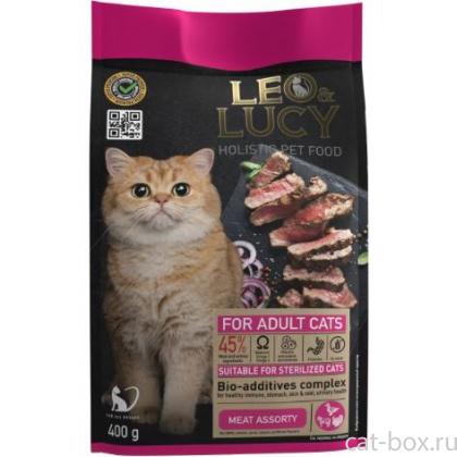 Сухой холистик корм для кошек мясное ассорти с биодобавками, подходит для стерилизованных-0