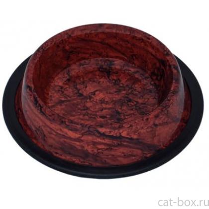 Миска с нескользящим покрытием "Катора", красный гранит, 235мл-0