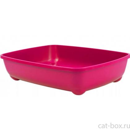 Лоток для кошек глубокий, средний, 43*30*10см, рубиновый-0