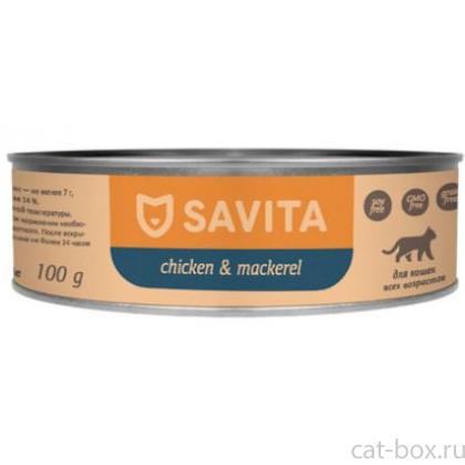 Консервы для кошек и котят. Цыплёнок со скумбрией-0