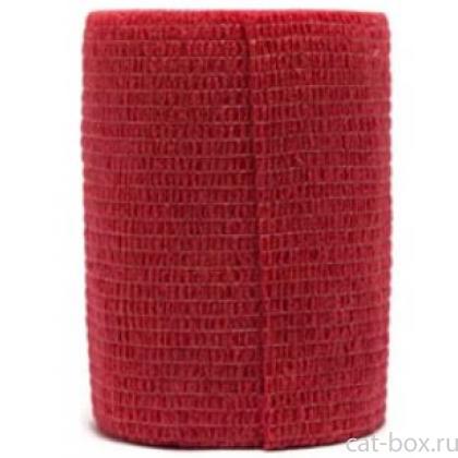 Бинт самофиксирующийся VETЗАБОТА 7,5см х 4,5м, красный-0