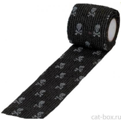 Бинт самофиксирующийся VETЗАБОТА 5см х 4,5м, черный с черепами-0