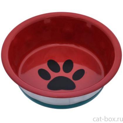 Нескользящая миска "Панджа", красная, 300 мл-0