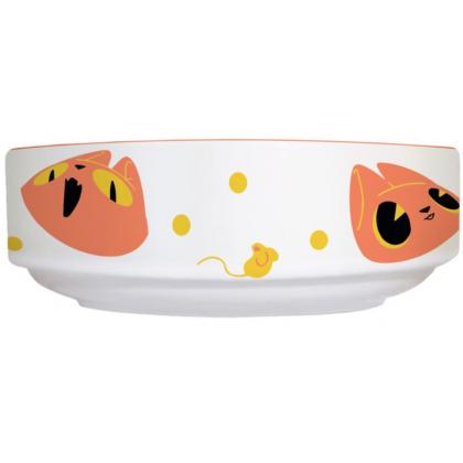 Керамическая миска, 12,5*4*7см, 350 мл, оранжевая-1