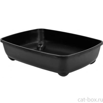 Лоток для кошек глубокий, малый, 38*27*8см, черный-0