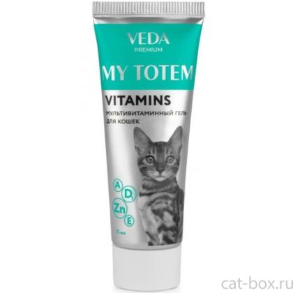 MY TOTEM VITAMINS мультивитаминный гель для кошек, 75мл-0