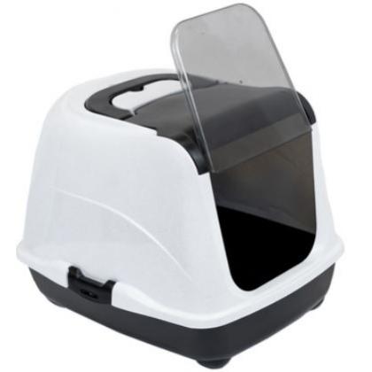 Туалет закрытый с дверцей, совок в комплекте, 50*38*h37см, черный-2