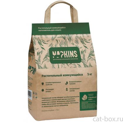 Растительный комкующийся наполнитель  "Зеленый чай" 7,2л, 3кг-0