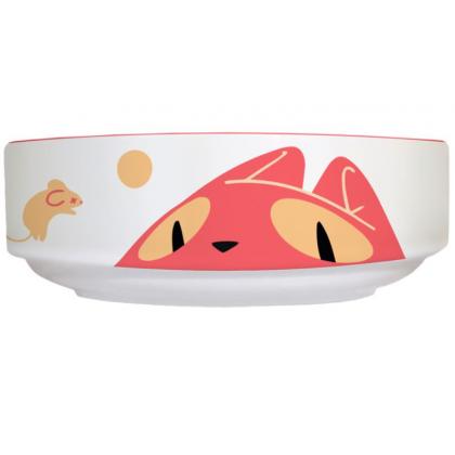 Керамическая миска 350мл, 12,5*4*7см, розовая-1