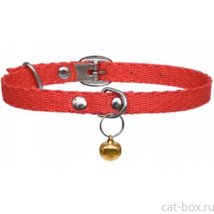Ошейник капроновый "Мазза" с бубенчиком, для кошек, 1,2*22-28см-0