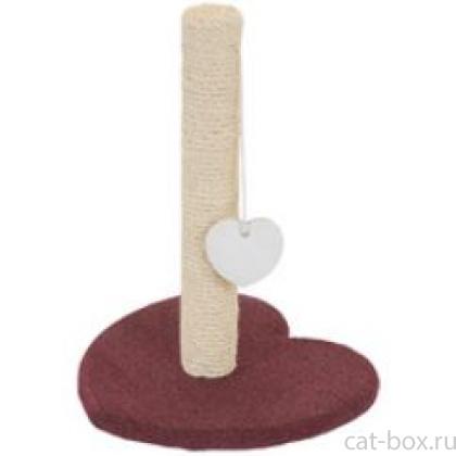 Когтеточка-столбик "Николь", бордовый, сизаль, 35*35*h47см-0