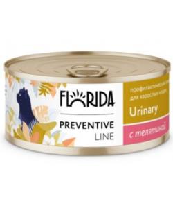 Preventive Line консервы Urinary для кошек "Профилактика мочекаменной болезни" с телятиной