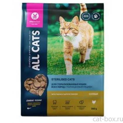 Сухой корм для cтерилизованных кошек с курицей, 0.35кг-0