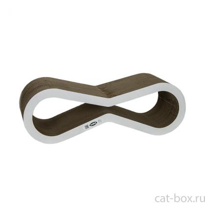 Когтеточка ВАКА из гофрокартона "Вихрь", 60х20х22см ободок Белый-0