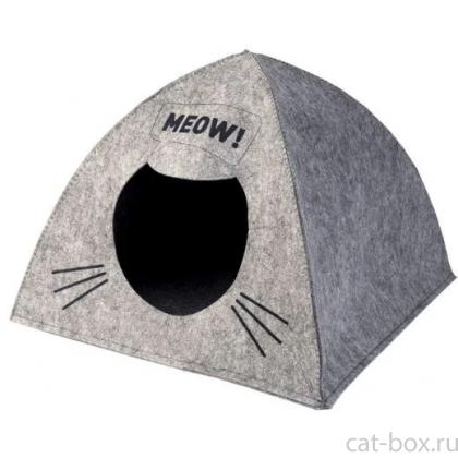 Домик для животных ECO "Палатка МЯУ", войлок, 38*38*28см-0