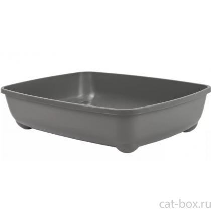 Лоток для кошек глубокий, средний,  43*30*10см, серый-0