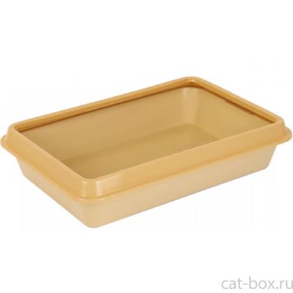 Туалет-лоток Usual с рамкой, 40*26*6,5см, бежевый-0
