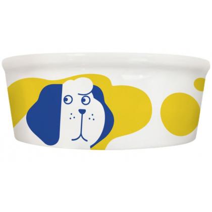 Керамическая миска 450 мл, 6*14см, желтая-1