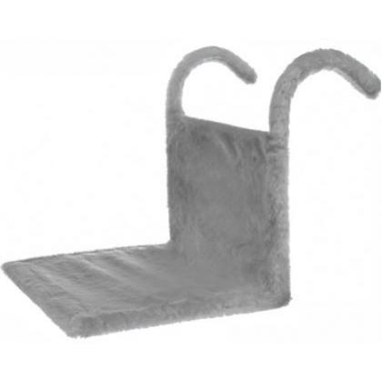 Гамак-лежак на батарею для кошек из искусственного меха, серый-2