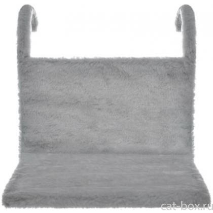 Гамак-лежак на батарею для кошек из искусственного меха, серый-0