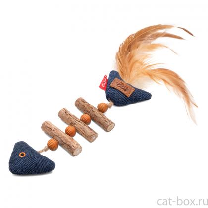 Игрушка для кошек Рыбка-скелет из мататаби 20см, серия CATCH&SCRATCH ECO (85045)-0
