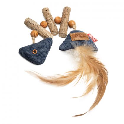 Игрушка для кошек Рыбка-скелет из мататаби 20см, серия CATCH&SCRATCH ECO (85045)-1