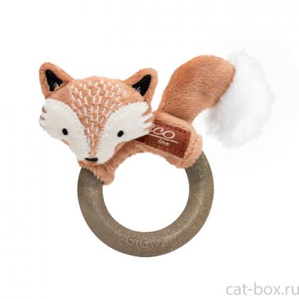 Игрушка для кошек Лисичка с кольцом из мататаби 11см, серия CATCH&SCRATCH ECO (85048)-0