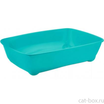 Лоток для кошек глубокий, малый, 38*27*8см, бирюзовый-0