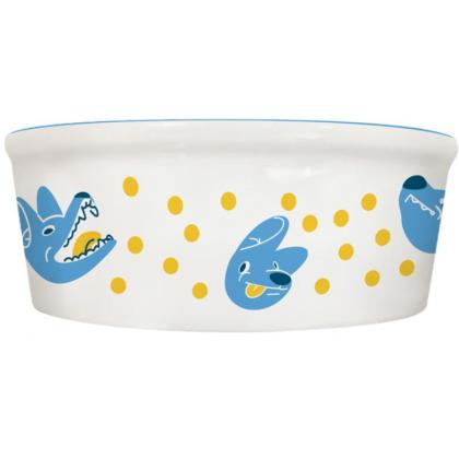 Керамическая миска 450 мл, 6*14см, голубая -1