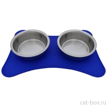 Двойная миска "Харо" синяя, 2*300мл-0