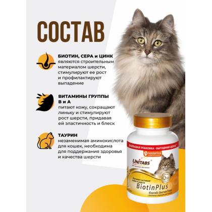 Витамины "BiotinPlus" с Q10 для кошек, 200 таб.-3
