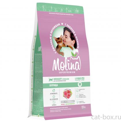 Сухой корм с курицей для взрослых стерилизованных кошек, STERILISED URINARY CHICKEN, 1,5кг-0