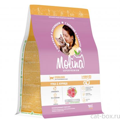 Сухой корм с уткой и курицей для взрослых стерилизованных кошек, STERILISED DUCK&CHICKEN, 0,4кг-0