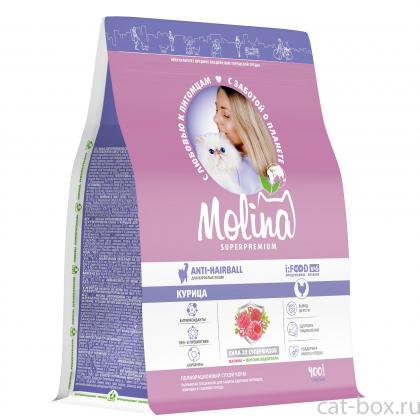 Сухой корм с курицей для взрослых кошек, Вывод шерсти CAT ANTI-HAIRBALL CHICKEN, 0,4кг-0