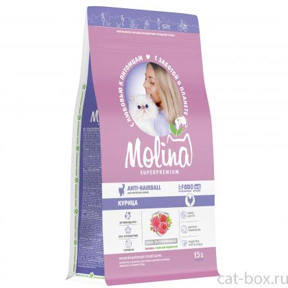 Сухой корм с курицей для взрослых кошек, Вывод шерсти CAT ANTI-HAIRBALL CHICKEN, 1,5кг-0