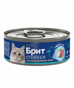БРИТ ПРЕМИУМ Риет из утки для стерилизованных кошек, 100г