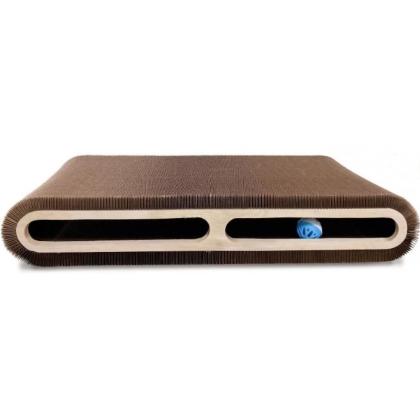 Когтеточка-лежанка Т-34 с мячом большая, гофрокартон, 59*30*10см-1