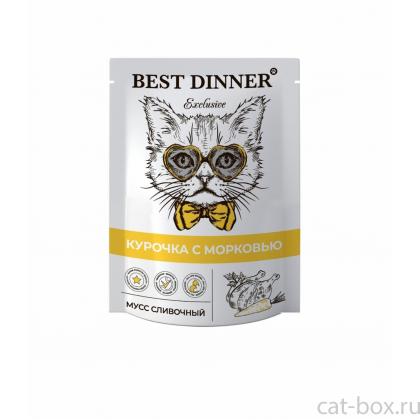 Мусс сливочный для кошек и котят Курочка с морковью, 85г-0