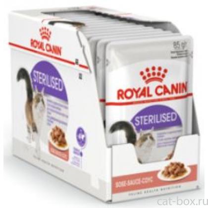 Упаковка 28шт. Кусочки в соусе для кастрированных кошек 1-7лет (Sterilized)-0