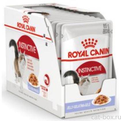 Упаковка 28шт. Кусочки в желе для кошек: 1-7 лет (Instinctive in JELLY), 85г*28-0