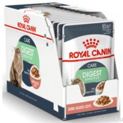 Упаковка 24шт. Кусочки в соусе для кошек 1-7 лет,:отличное пищеварение (DIGEST Sensitive)-0