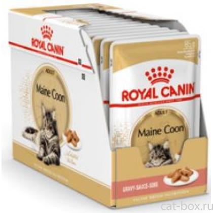 Упаковка 24шт. Паучи Кусочки в соусе для Мейн Куна старше 15 месяцев Maine Coon-0