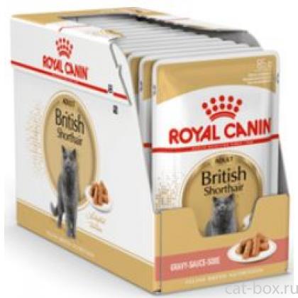 Упаковка 28шт. Паучи Кусочки в соусе для Британской Короткошерстной кошки старше 12 месяцев  British Shorthair-0