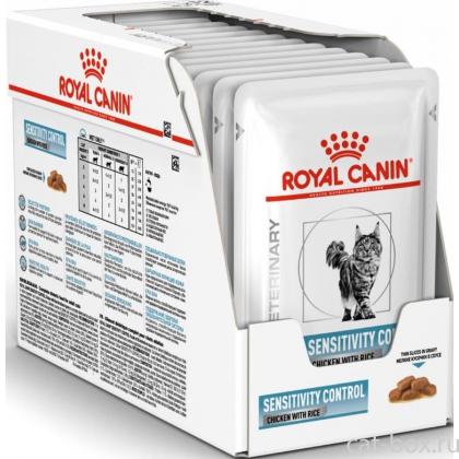 Упаковка 24шт. Кусочки в желе c курицей для кошек с пищевой аллергией, Sensitivity control Chicken S/O-0