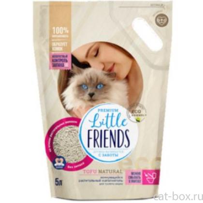 Наполнитель комкующийся растительный Tofu Natural, 5л, 2,5кг-0