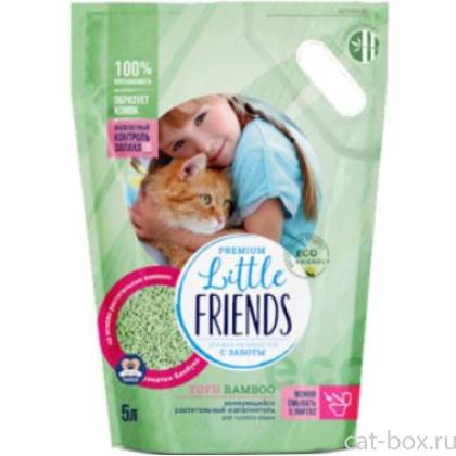 Наполнитель комкующийся растительный Tofu Bamboo, 5л, 2,5кг-0