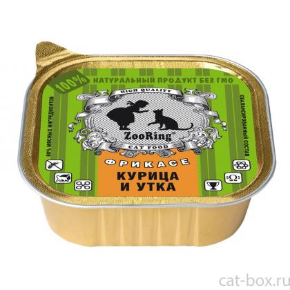 Консервы для кошек паштет Курица и утка, 100г-0