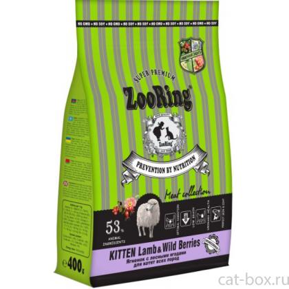 Корм сухой для котят Kitten Lamb&Wild Berries Ягненок с лесными ягодами, 0,4кг-0