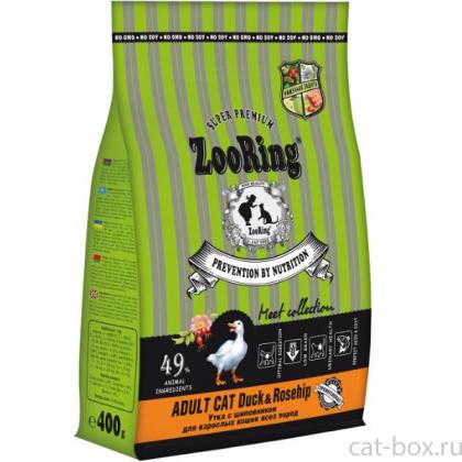 Корм сухой для кошек Adult Cat Duck Rosehip Утка и шиповник, 0.4кг-0