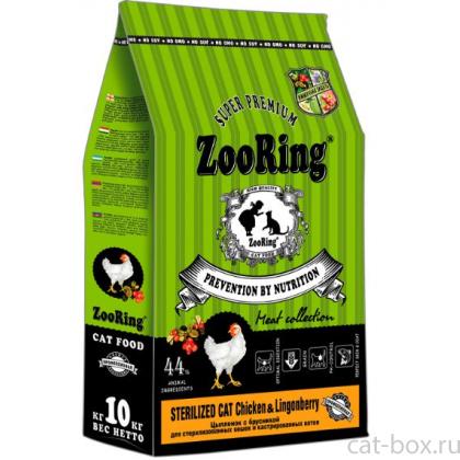 Корм сухой для стерилизованных кошек Sterilized Cat Chicken Lingonberry Цыпленок с брусникой, 10кг-0